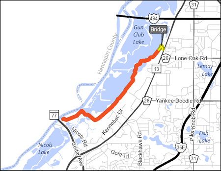 Minnesota River Greenway project map