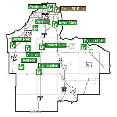Dakota County Library map
