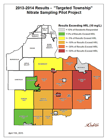 Testing results map