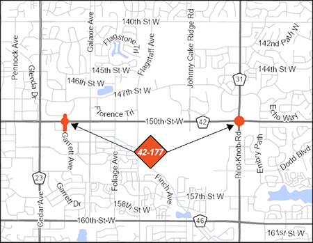 County Road 42 project map.