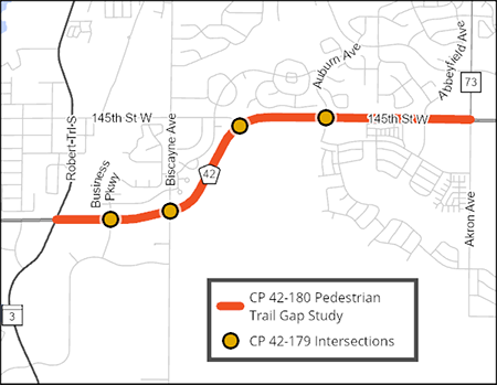 County Road 42 project map.