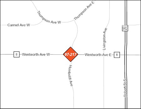 County Road 8 and Humboldt project map