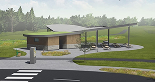 Artist rendition of Fischer Avenue Trailhead.