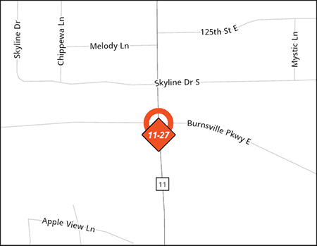 County Road 11 and Burnsville Parkway project map
