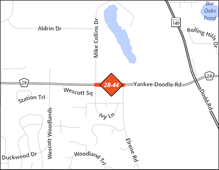 County Road 28 project map.