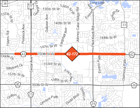 County Road 42 project map.
