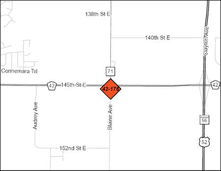 County Road 42 project map.