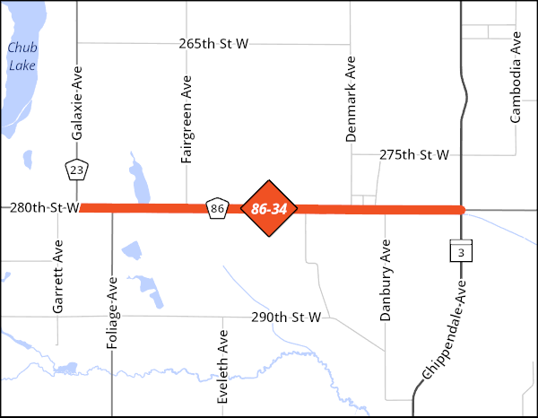 County Road 86 Map