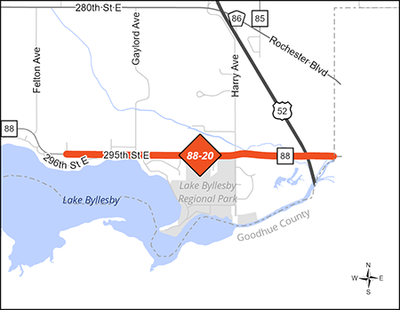 County Road 88 project map