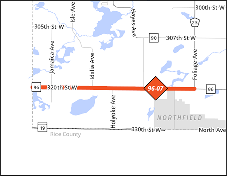 County Road 96 project map