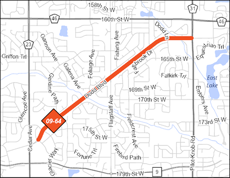 County Road 9 project map