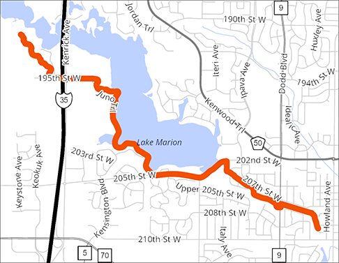 Lake Marion Greenway project map