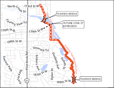 North Creek Greenway map