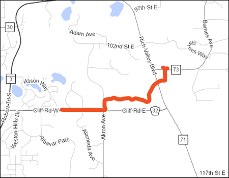 Veterans Memorial Greenway project map.