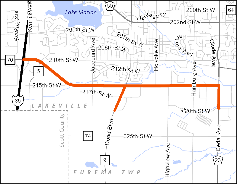 Lakeville Twin-Trailer Route Map