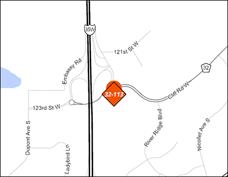 County Road 32 project map.