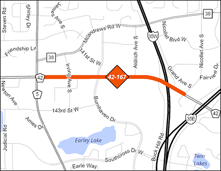 County Road 42 Trail project map.