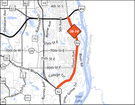 County Road 56 project map