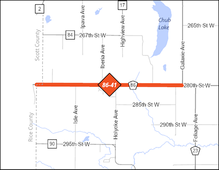 County Road 86 Project Map