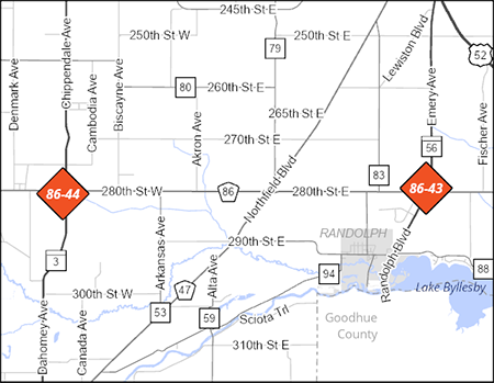 County Road 86 project map