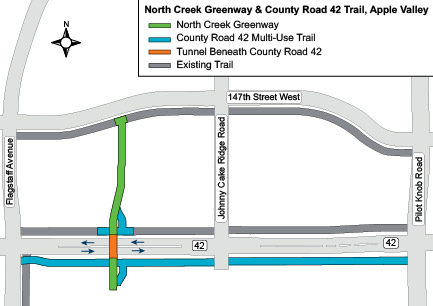 North Creek Trail & County Road 42 Project Map