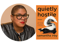 Samantha Irby with Quietly Hostile book cover.