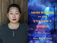 Author Kao Kalia Yang and her book cover.