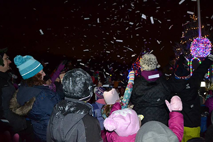 New Year's Eve ball drop at Dakota County Parks.