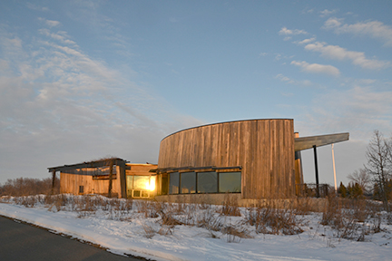 Schaar's Bluff Gathering Center in the winter.