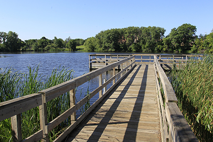 Fishing pier at Thompson County Park. 